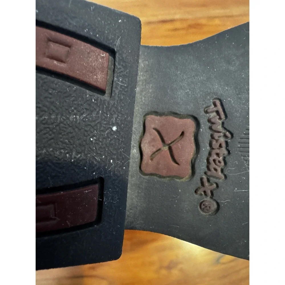 Twisted X Cross Boots Western Leather Red Brown Little‎ Boys 8.5 M